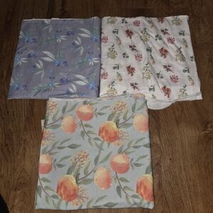 Toby Baby Swaddle Floral Peaches Blueberries Set of 3
